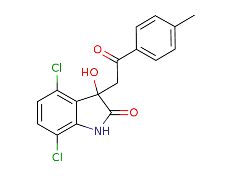 4,7-dichloro-3-hydroxyl-3-(2-oxo-2-p-tolylethyl)-1,3-dihydroindol-2-one