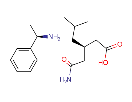 (R)-3-(carbamoylmethyl)-5-methylhexanoic acid (R)-(+)-α-phenylethylamine