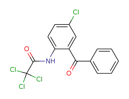Molecular Structure of 26381-66-8 (N-(2-benzoyl-4-chlorophenyl)-2,2,2-trichloroacetamide)