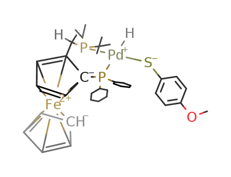 [Pd(1-dicyclohexylphosphino-2-di-tert-butylphosphinoethylferrocene)(H)(4-methoxybenzothiolate)]