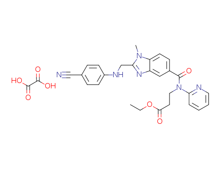 β-Alanine, N-[[2-[[(4-cyanophenyl)amino]methyl]-1-methyl-1H-benzimidazol-5-yl]carbonyl]-N-2-pyridinyl-, ethyl ester, ethanedioate (1:1)