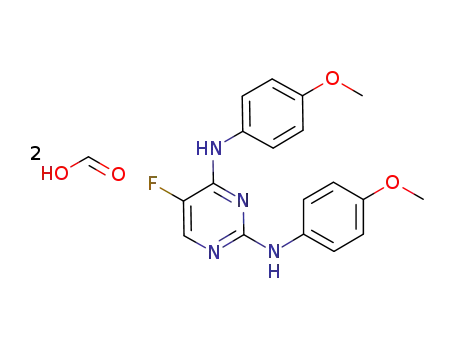 5-fluoro-N2,N4-bis(4-methoxyphenyl)pyrimidine-2,4-diamine diformate