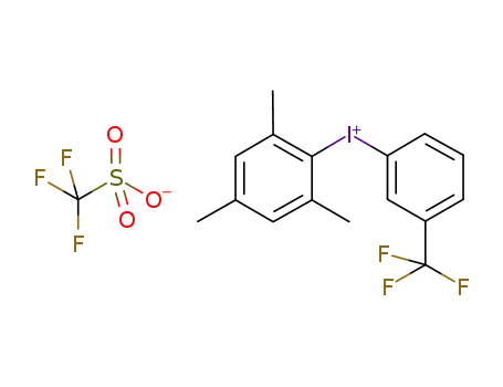 Molecular Structure of 1204518-08-0 ([3-(TrifluoroMethyl)phenyl](2,4,6-triMethylphenyl)iodoniuM triflate)