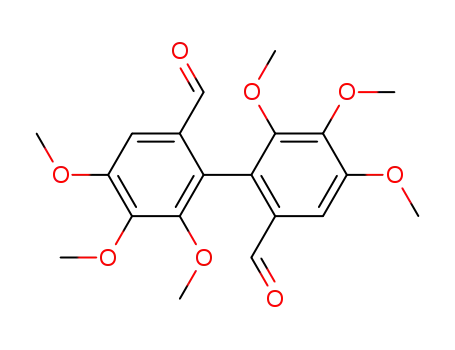 Molecular Structure of 65171-00-8 ([1,1'-Biphenyl]-2,2'-dicarboxaldehyde, 4,4',5,5',6,6'-hexamethoxy-)