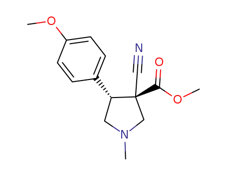 methyl (3RS,4RS)-3-cyano-4-(4-methoxyphenyl)-1-methylpyrrolidine-3-carboxylate