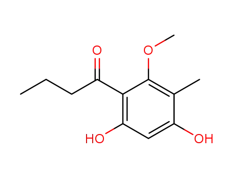 Molecular Structure of 478-48-8 (1-Butanone,1-(4,6-dihydroxy-2-methoxy-3- methylphenyl)- )