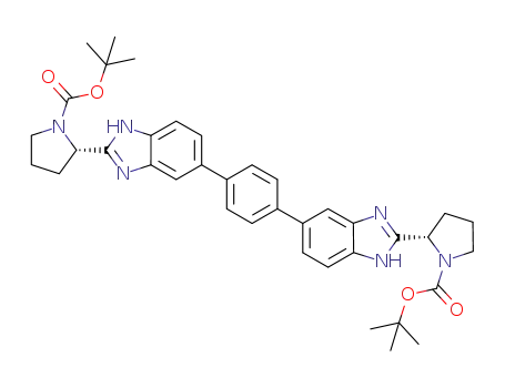 bis(1,1-dimethylethyl) (2S,2'S)-2,2'-[benzene-1,4-diylbis(1H-benzimidazole-5,2-diyl)]di(1-pyrrolidinecarboxylate)