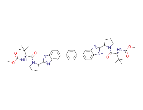 dimethyl (benzene-1,4-diylbis{1H-benzimidazole-5,2-diyl(2S)-2,1-pyrrolidinediyl[(2S)-3,3-dimethyl-1-oxo-1,2-butanediyl]})biscarbamate