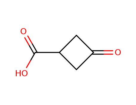 Molecular Structure of 23761-23-1 (3-Oxocyclobutanecarboxylic acid)
