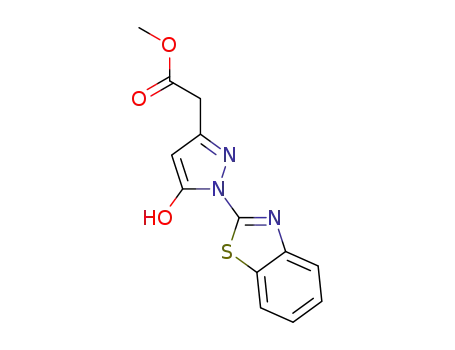 Molecular Structure of 523992-06-5 (methyl [1-(1,3-benzothiazol-2-yl)-5-hydroxy-1H-pyrazol-3-yl]acetate)
