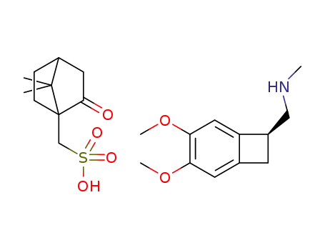 1-[(7S)-3,4-dimethoxybicyclo[4.2.0]octa-1,3,5-trien-7-yl]-N-methylmethanamine camphorsulphonic acid salt