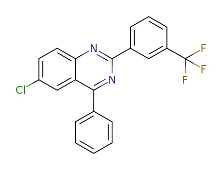 Molecular Structure of 49797-17-3 (6-chloro-4-phenyl-2-[3-(trifluoromethyl)phenyl]quinazoline)