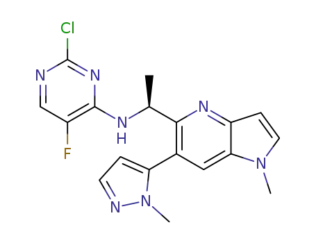 (S)-2-chloro-5-fluoro-N-(1-(1-methyl-6-(1-methyl-1H-pyrazol-5-yl)-1H-pyrrolo[3,2-b]pyridin-5-yl)ethyl)pyrimidin-4-amine
