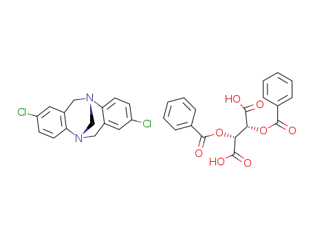 (-)-R,R-2,8-dichloro-6,12-dihydro-5,11-methanodibenzo-[b,f ][1,5]diazocine*(-)-O,O′-dibenzoyl-L-tartaric acid
