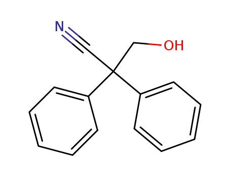 Molecular Structure of 92552-36-8 (Benzeneacetonitrile,a-(hydroxymethyl)-a-phenyl-)