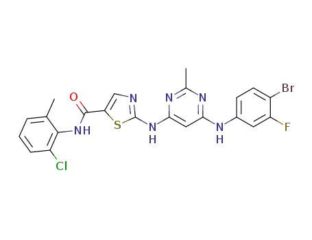 2-((6-((4-bromo-3-fluorophenyl)amino)-2-methylpyrimidin-4-yl)amino)-N-(2-chloro-6-methylphenyl)thiazole-5-carboxamide