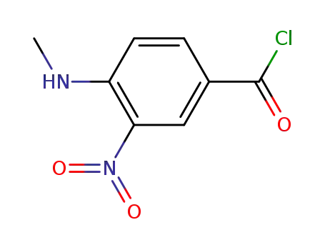 Molecular Structure of 82357-48-0 (C3-NITRO-4-METHYLAMINO-BENZOYLCHLORIDE)