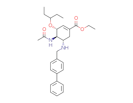 (3R,4R,5S)-4-acetylamino-5-(([1,1'-biphenyl]-4-ylmethyl)amino)-3-(1-ethylpropyloxy)-1-cyclohexene-1-carboxylic acid ethyl ester