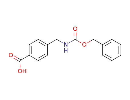 Molecular Structure of 58933-52-1 (4-(BENZYLOXYCARBONYLAMINO-METHYL)-BENZOIC ACID)