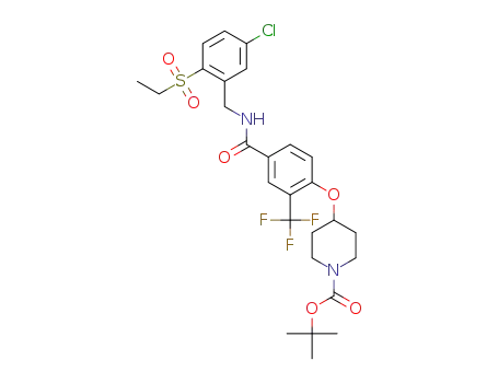 4-[4-[(5-chloro-2-ethylsulfonylphenyl)methylcarbamoyl]-2-(trifluoromethyl)phenoxy]piperidine-1-carboxylic acid tert-butyl ester