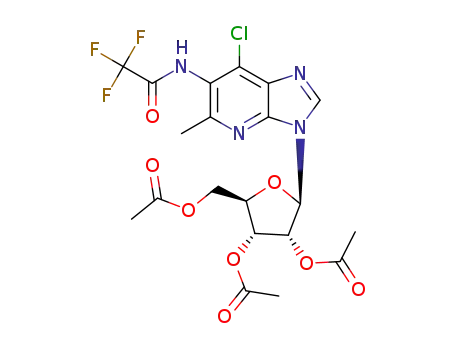 2,2,2-trifluoro-N-[7-chloro-5-methyl-3-(2,3,5-tri-O-acetyl-β-D-ribofuranosyl)-3H-imidazo[4,5-b]pyridin-6-yl]acetamide
