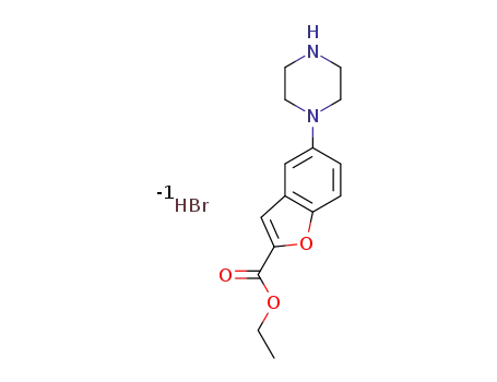 ethyl 5-(1-piperazinyl)benzofuran-2-carboxylate hydrobromide