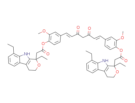 ((1E,6E)-3,5-dioxohepta-1,6-diene-1,7-diyl)bis(2-methoxy-4,1-phenylene) bis(2-(1,8-diethyl-1,3,4,9-tetrahydropyrano[3,4-b]indol-1-yl)acetate)
