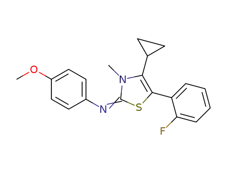 3-methyl-2-(4'-methoxyphenylimino)-4-cyclopropyl-5-(2'-fluorophenyl)-thiazole