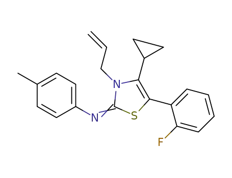 3-allyl-2-(4'-methylphenylimino)-4-cyclopropyl-5-(2'-fluorophenyl)-thiazole