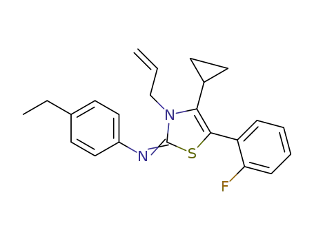 3-allyl-2-(4'-ethylphenylimino)-4-cyclopropyl-5-(2'-fluorophenyl)-thiazole