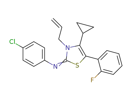 3-allyl-2-(4'-chlorophenylimino)-4-cyclopropyl-5-(2'-fluorophenyl)-thiazole