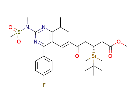 methyl (3R,6E)-3-[[(1,1-dimethylethyl)dimethylsilyl]-oxo]-7-[4-(4-fluorophenyl)-6-isopropyl-2-[methyl(methylsulfonyl)amino]-5-pyrimidyl]-5-oxo-6-heptenoate