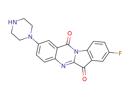 8-fluoro-2-(piperazin-1-yl)indolo[2,1-b]quinazoline-6,12-dione