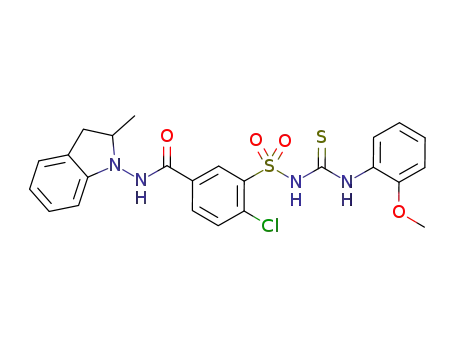 4-chloro-3-[({[(2-methoxyphenyl)amino]carbonothioyl}amino)-sulfonyl]-N-(2-methyl-2,3-dihydro-1H-indole-1-yl)benzamide