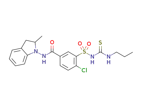 4-chloro-3-({[(propylamino)carbonothioyl]amino}sulfonyl)-N-(2-methyl-2,3-dihydro-1H-indole-1-yl)benzamide