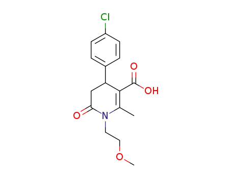 4-(4-chlorophenyl)-1-(2-methoxyethyl)-6-methyl-2-oxo-3,4-dihydropyridine-5-carboxylic acid