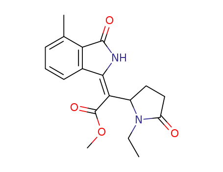 (E)-methyl 2-(1-ethyl-5-oxopyrrolidin-2-yl)-2-(4-methyl-3-oxoisoindolin-1-ylidene)acetate
