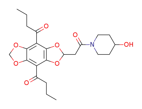1,1′-{2-[2-(4-hydroxypiperidin-1-yl)-2-oxoethyl]benzo(1,2-d:4,5-d′)bis([1,3]dioxole)-4,8-diyl}bis(butan-1-one)
