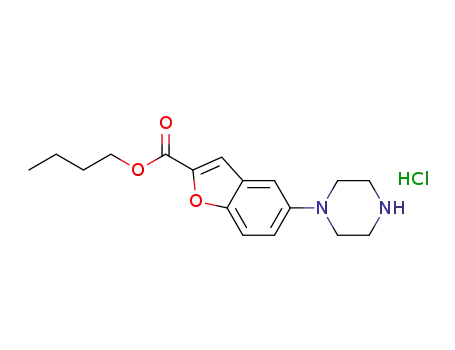 n-butyl 5-(piperazin-1-yl)-1-benzofuran-2-carboxylate hydrochloride