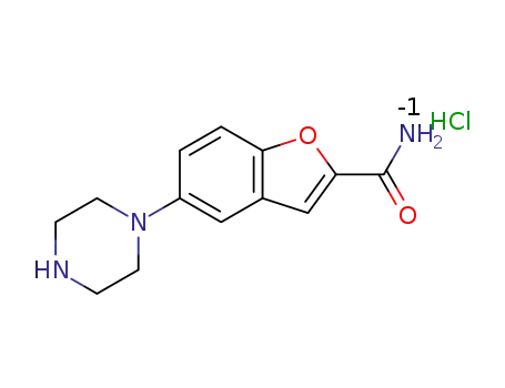 5-piperazin-1-ylbenzofuran-2-carboxamide hydrochloride