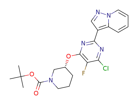 tert-butyl (3R)-3-[(6-chloro-5-fluoro-2-pyrazolo[1,5-a]pyridin-3-ylpyrimidin-4-yl)oxy]piperidine-1-carboxylate