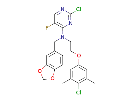 N-(1,3-benzodioxol-5-ylmethyl)-2-chloro-N-[2-(4-chloro-3,5-dimethylphenoxy)ethyl]-5-fluoropyrimidin-4-amine