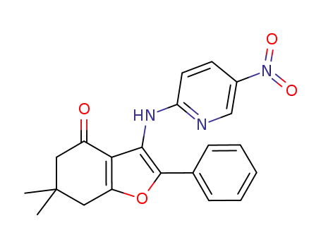 6,7-dihydro-6,6-dimethyl-2-phenyl-3-(5-nitropyridine-2-ylamino)benzofuran-4(5H)-one