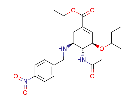 (3R,4R,5S)-4-acetamido-5-((4-nitrobenzyl)amino)-3-((pentan-3-yl)oxy)cyclohexene-1-ene-1-carboxylic acid ethyl ester