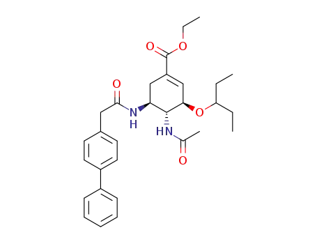 (3R,4R,5S)-5-(2-([1,1'-biphenyl]-4-yl)acetamido)-4-acetamido-3-((pentan-3-yl)oxy)cyclohexene-1-ene-1-carboxylic acid ethyl ester