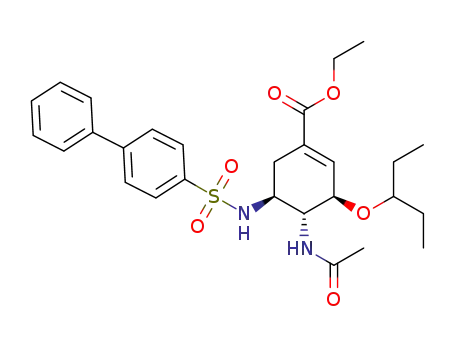 (3R,4R,5S)-5-(([1,1'-biphenyl]-4-sulfonamide))-4-acetamido-3-((pentan-3-yl)oxy)cyclohexene-1-ene-1-carboxylic acid ethyl ester