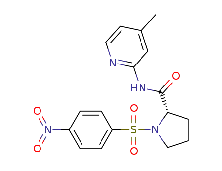 (2S)-N-(4-methylpyridin-2-yl)-1-(4-nitrobenzenesulfonyl)pyrrolidine-2-carboxamide