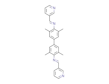 (1E,1′E)-N,N′-(3,3′,5,5′-tetramethyl-[1,1′-biphenyl]-4,4′-diyl)bis(1-(pyridin-3-yl)methanimine)