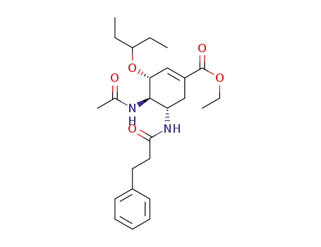 (3R,4R,5S)-ethyl 4-acetamido-5-(3-phenylpropionamido)-3-(pentan-3-yloxy)cyclohex-1-enecarboxylate
