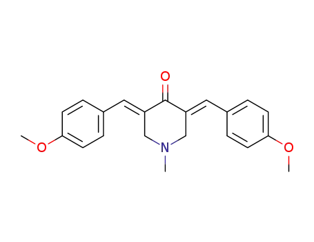 Molecular Structure of 4369-12-4 (4-Piperidinone, 3,5-bis[(4-methoxyphenyl)methylene]-1-methyl-)